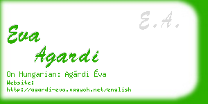 eva agardi business card